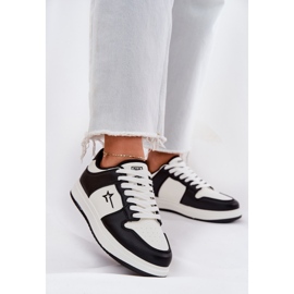 Ženske tenisice Big Star RR274A240 Hi-poljski bijeli i crni sustav crna 2