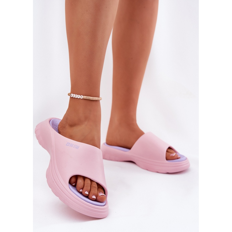 Big Star RR274A587 Women Won ljetne papuče ružičaste ružičasta 2