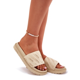 Ženske papuče na platformi Big Star RR274A542 bež 1