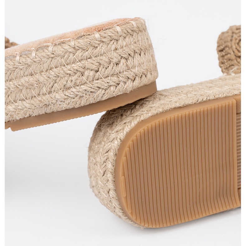 Seastar Beige zaklopke pletenice na platformi s kopčama bež 1