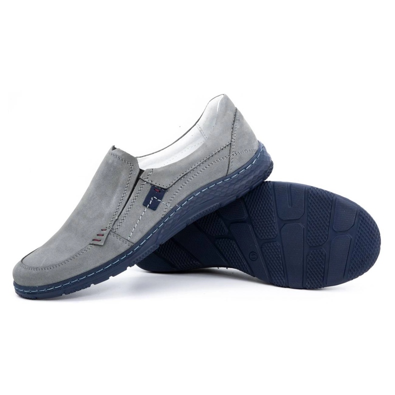 Olivier Sive muške kožne mokasinke 943MA siva 3