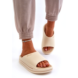 Ženske japanke na platformi Big Star NN274A034 Bež 1