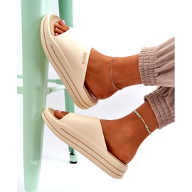 Ženske japanke na platformi Big Star NN274A034 Bež 4