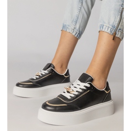 Crne tenisice ukrašene sjajem i cirkonima crna 1