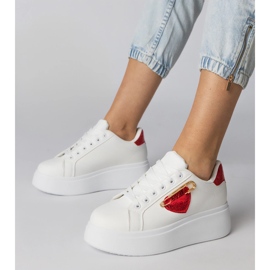 Bijele tenisice crvenim srcem bijela 1