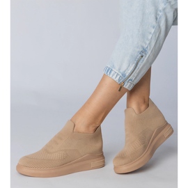 Smeđe čarape klizne tenisice smeđa 1