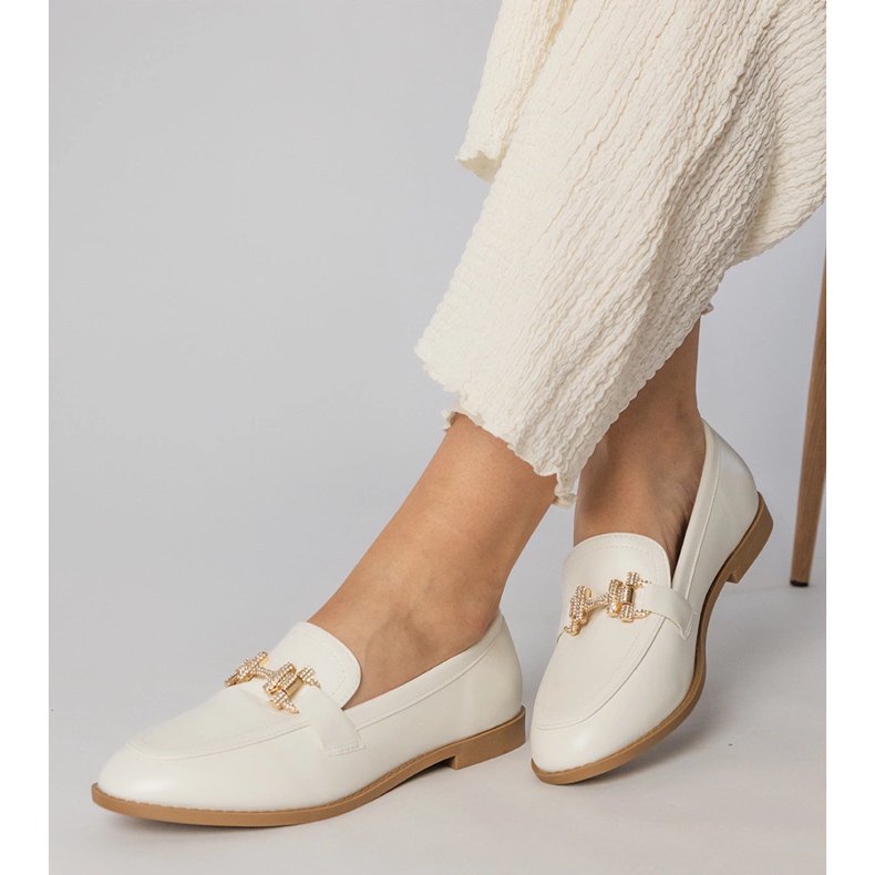 Bijele natikače ukrašene cirkonima bijela 1