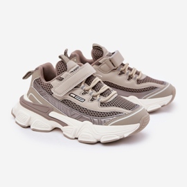 Tenisice sportske cipele za kaki čičak bež 1