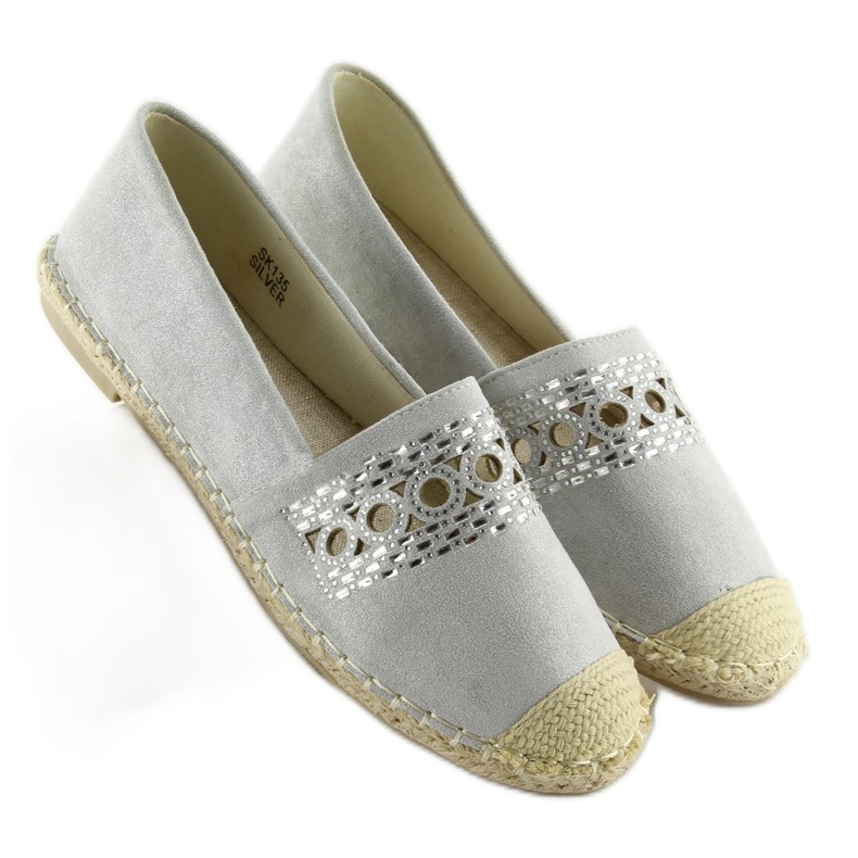 Sive espadrile za žene SK135 Silver siva 1