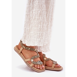Ženske sandale s ukrasom Eco Sonflower Artiker 56C1361 bež 1
