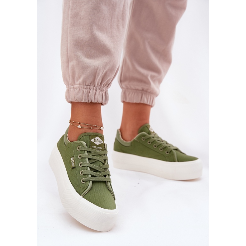 Ženske tenisice na platformi Lee Cooper LCW-25-31-3449L Green zelena 2