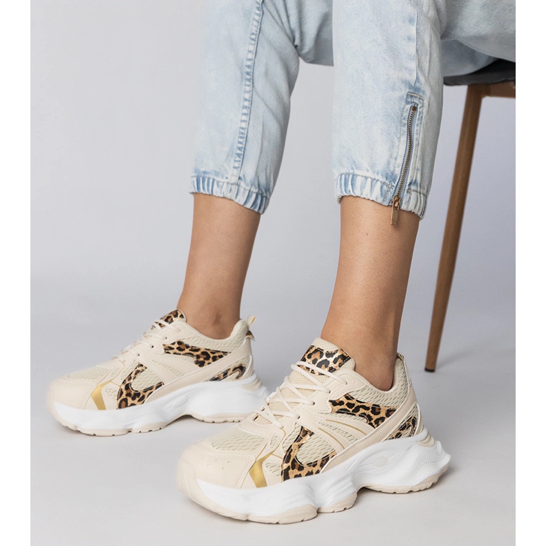 Panter Sportske tenisice na ogromnom potplatu bež 1