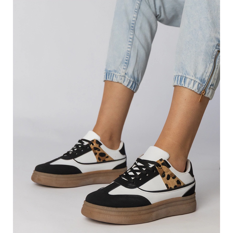 Bijele i bijele tenisice s leopardovim dodatkom bijela 1