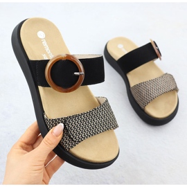 Ženski čičak flip flops remonte d2n51-03 crna 1