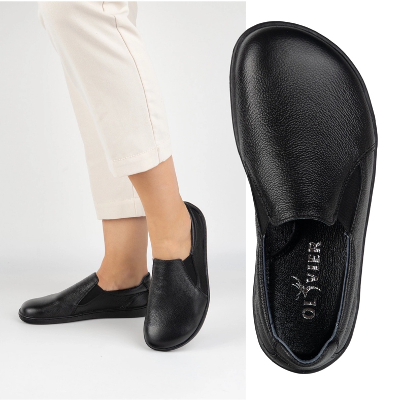 Olivier Ženske minimalističke ženske bosonoge klizne 1308pol crno crna 1