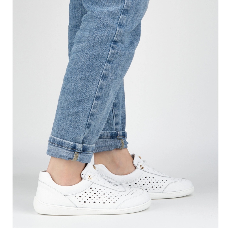 Olivier Bosonoge žene minimalističke tenisice 1769Pol Openwork White bijela 2