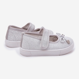 Dječje balerine sa srebrnim lukom srebro 2