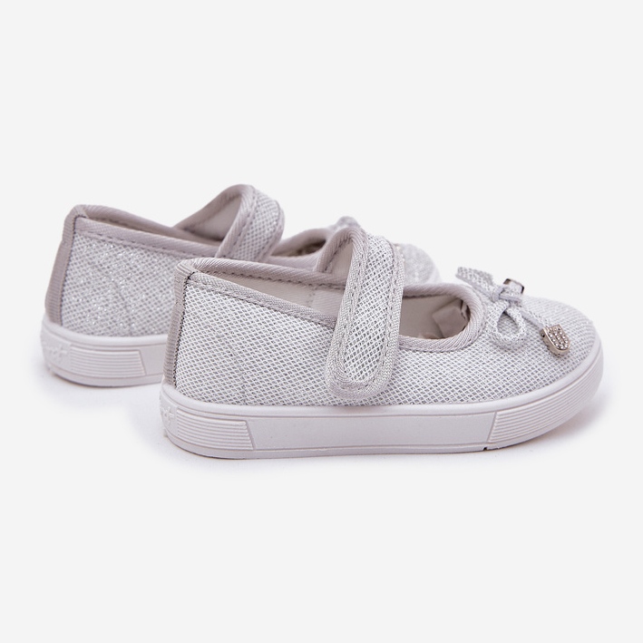 Dječje balerine sa srebrnim lukom srebro 2