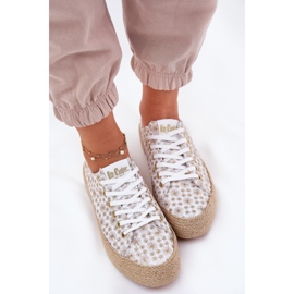 Patrouch ženske tenisice na platformi s Lee Cooper LCW-25-08-3648L bijelo i zlato bijela 2