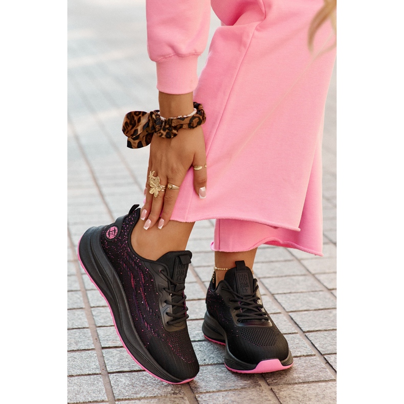 Big Star Sportske tenisice na velikoj zvijezdi RR274523 Hi-Polish platforma Black System crno 2