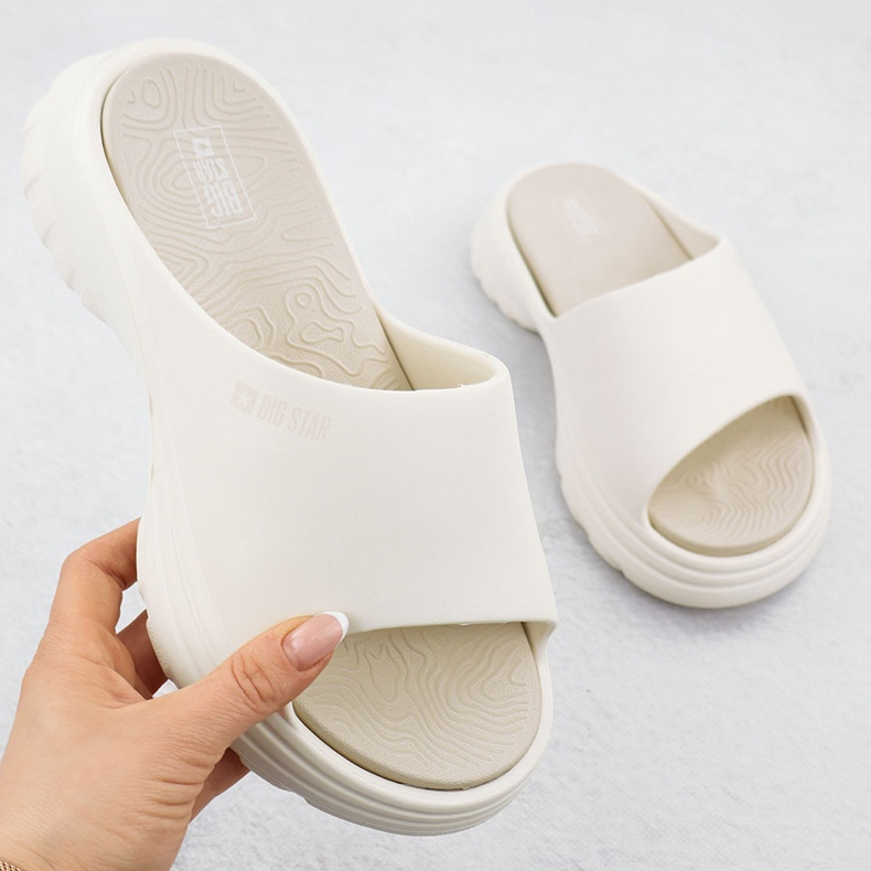 Big Star Ženski sportovi lepršaju na debelom potplatu bež velike zvijezde RR274A579 1