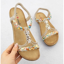 EVento Ženske sandale skliznule su bež događaj 8309 1