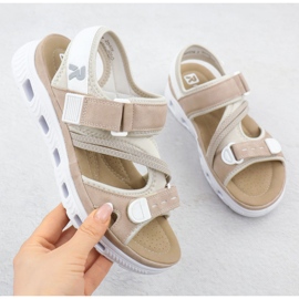 Prljave sportske sandale Rieker 64064-31 ružičasta 1