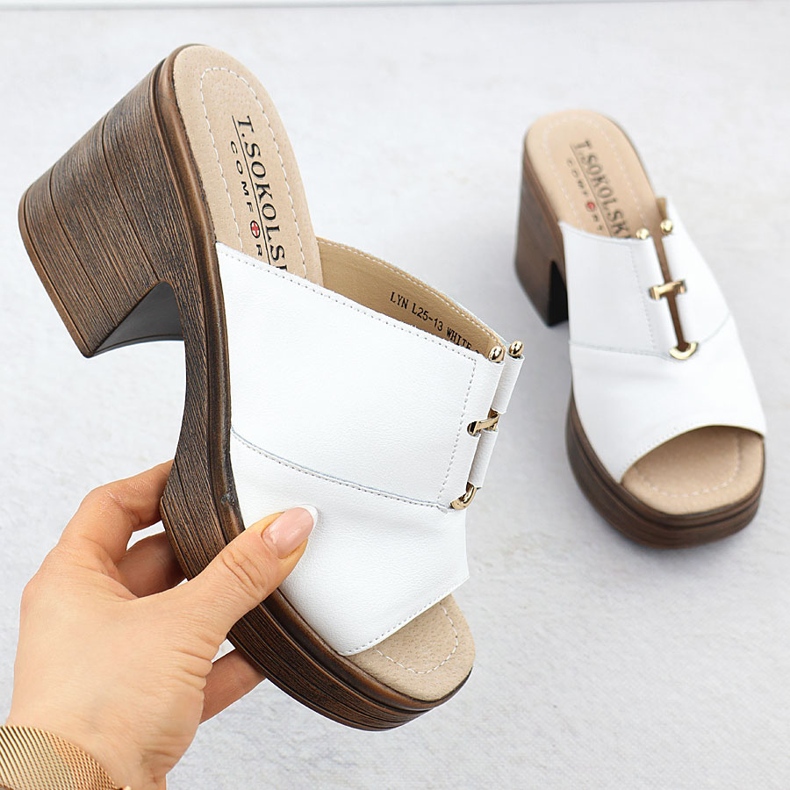 Ženska kožna kožnica na bijeloj posta T.Sokolski L25-13 bijela 1