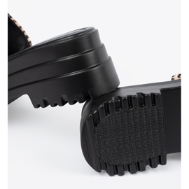 Seastar Papuče na leopard platformi smeđa 1