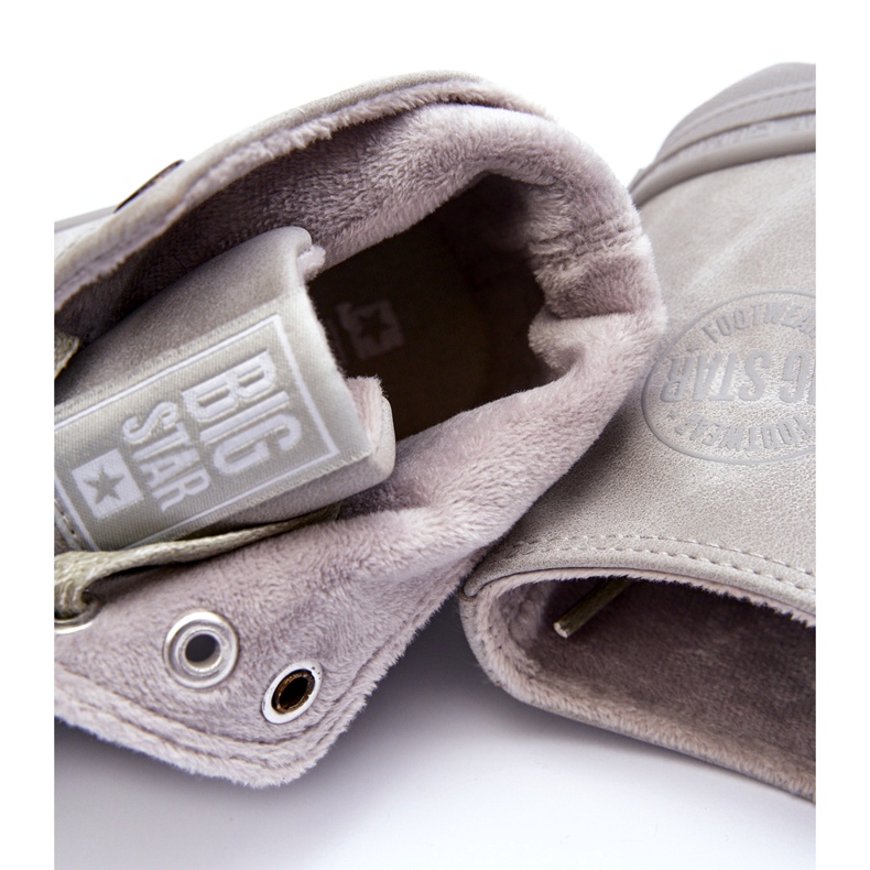 Big Star Ženske tenisice velike zvijezde visoko izolirane sive ee274114 siva 1