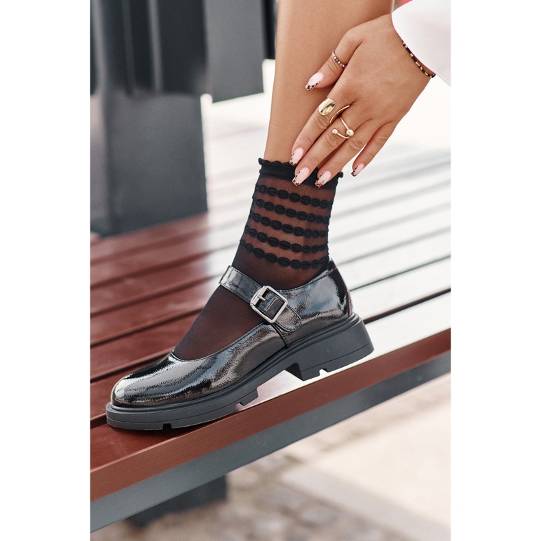 Vinceza Lakirane ženske cipele s crnim Vincezom 62179 pojas crna 4