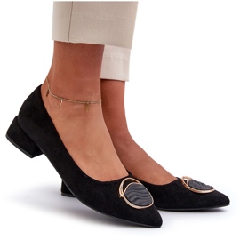 Ženske pumpe s niskim petom s Eco-Eco-S.Barski KV27-037 Black crna 5