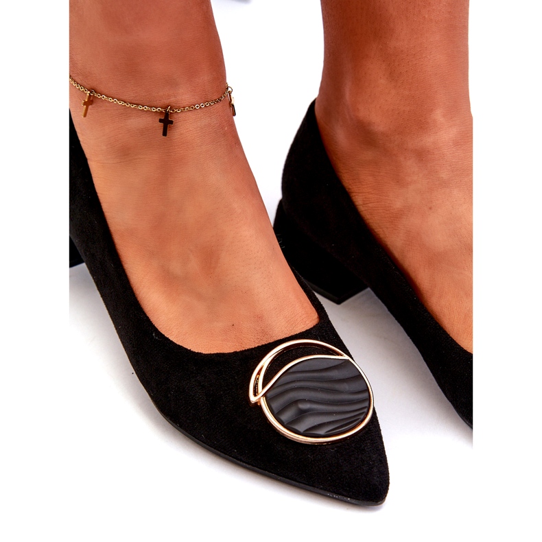 Ženske pumpe s niskim petom s Eco-Eco-S.Barski KV27-037 Black crna 4