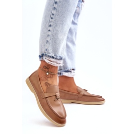 Ženske kožne mokasine bež boje 3