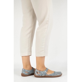 Olivier Ženske bosonoge cipele izrađene od prirodne kože s tiskom 1284 plava 1