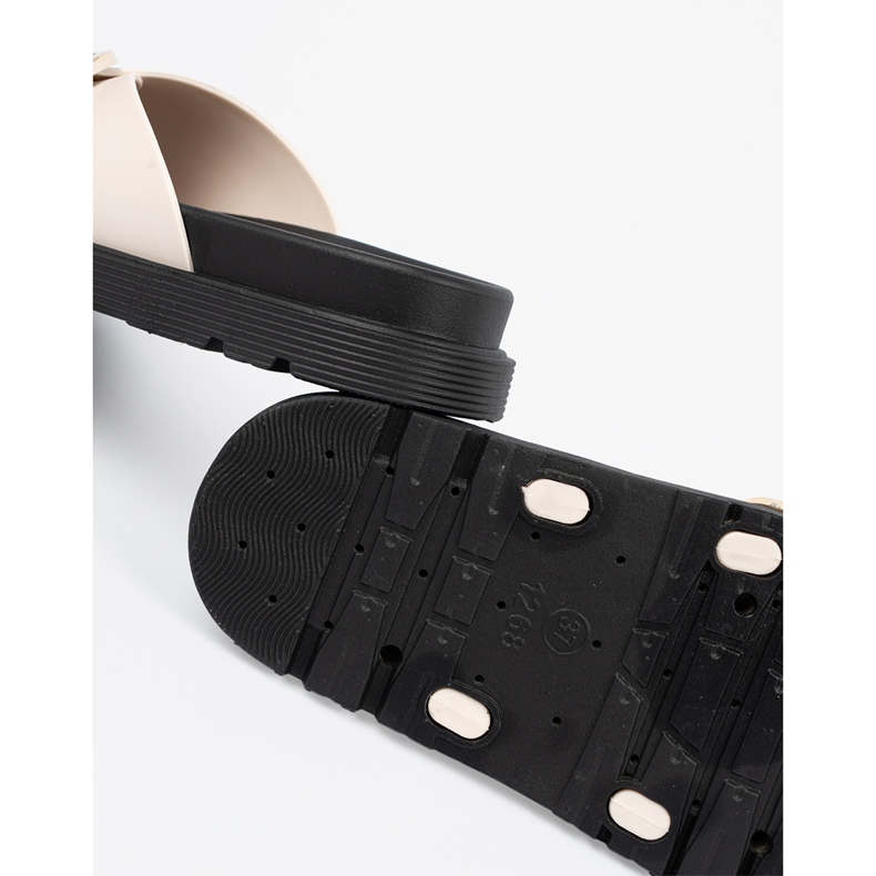 Seastar Svjetlo -popusni ženski flip jahuri sa zlatnom kopčom bež 1