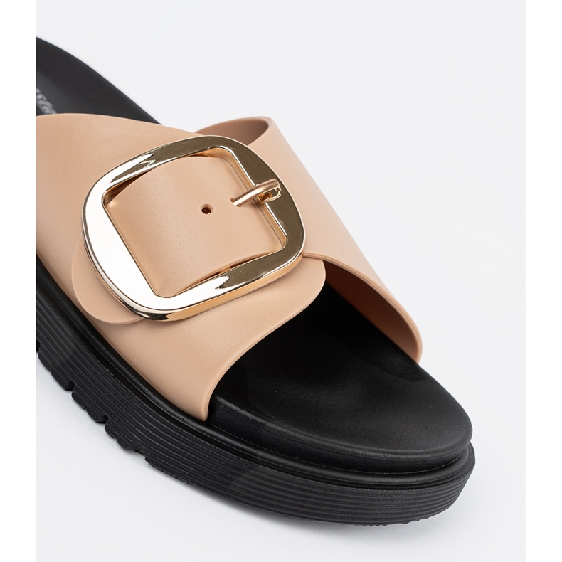 Seastar Bež ženski flip jarud sa zlatnom kopčom 1