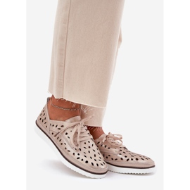 S.Barski Ženske kožne cipele S. Barski LR51-611 Złote zlatna 1