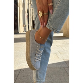 Ženske tenisice na platformi s Lee Cooper LCW-25-02-3283 Plava pletenica 2