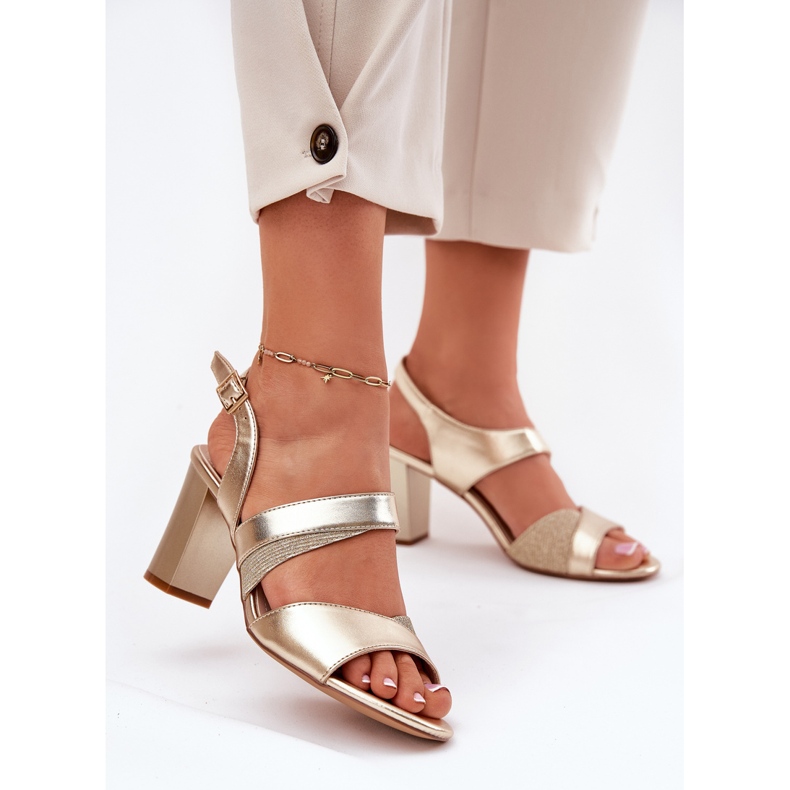 Ženske sandale na Post Sergio Leone SK866 zlatni 2