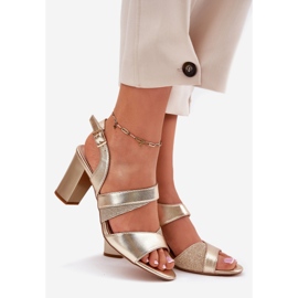 Ženske sandale na Post Sergio Leone SK866 zlatni 1