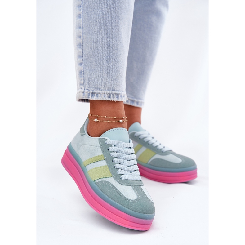 Niske tenisice na plavoj platformi plava 2