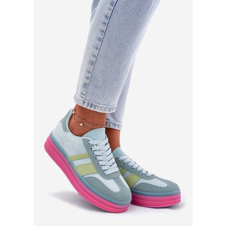 Niske tenisice na plavoj platformi plava 1