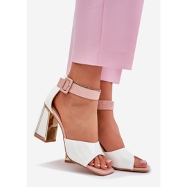 Oslikane ženske sandale na Vinceza 20266 Bijelom poštu bijela 1