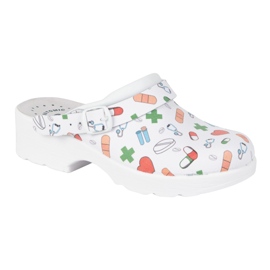 Vriston Ženske cipele kožne začepljene papuče s medicinskim dizajnom Comfooty Alice bijela 2