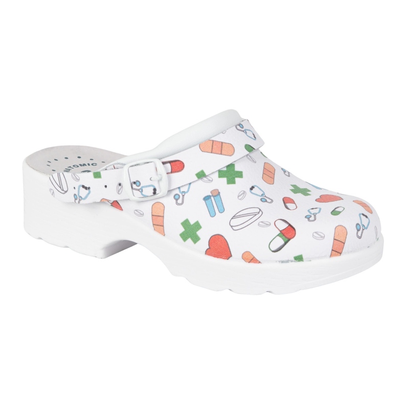 Vriston Ženske cipele kožne začepljene papuče s medicinskim dizajnom Comfooty Alice bijela 2