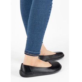 Olivier Bosonoge ženske minimalističke kožne cipele proklizavanje -u 1771Pol crno crna 1