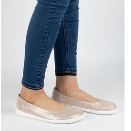 Olivier Bosonoge ženske minimalističke kožne cipele klizanje -in 1771Pol ružičasti saten ružičasta 1