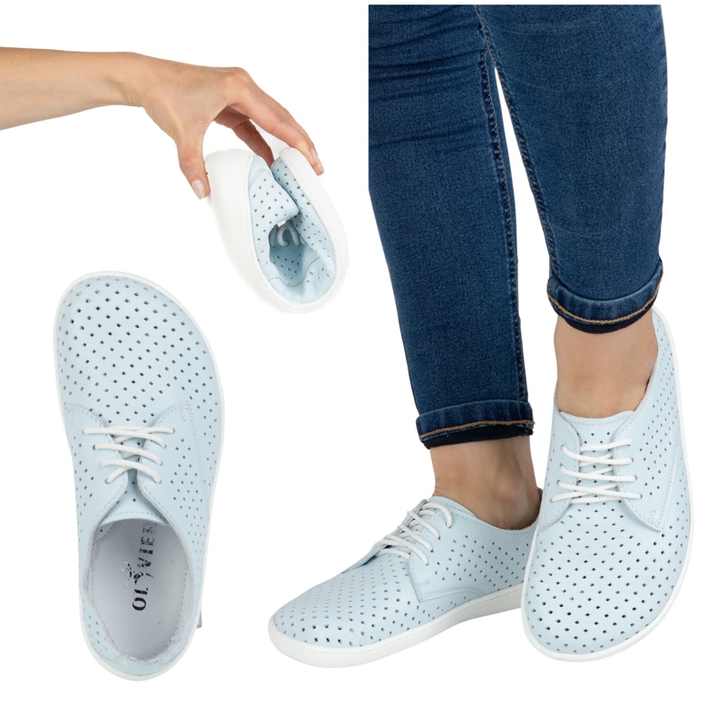 Olivier Bosonoge ženske minimalističke cipele za otvorene otvorene radija 1288pol plava 2