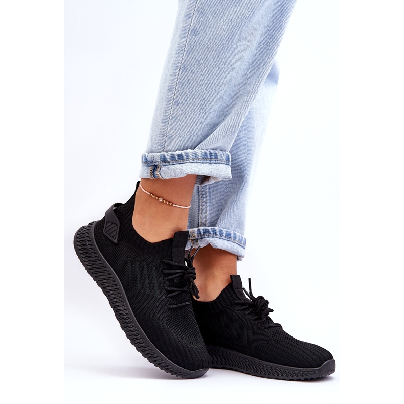 Ženske klizanje -Up crne sportske cipele crna 5